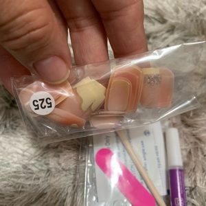 French tips with glitter . 24 pcs